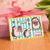 Craspire Hedgehog, Celebrate, Birthday Clear Stamps Silicone Stamp Seal for Card Making Decoration and DIY Scrapbooking