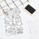 Craspire Animals, Foxes, Bears, Baby Products, Diaper Bottles, Pacifiers Clear Silicone Stamp Seal for Card Making Decoration and DIY Scrapbooking