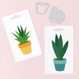 CRASPIRE Succulents, Pots, Cacti Carbon Steel Cutting Dies Stencils, for DIY Scrapbooking/Photo Album, Decorative Embossing DIY Paper Card