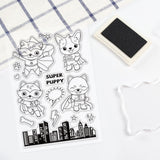 Craspire Animal, Dog, Superhero, Corgi, Shiba, City Clear Stamps Silicone Stamp Seal for Card Making Decoration and DIY Scrapbooking