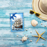 Craspire Nautical, Retro Style, English Background, Treasure Chest, Lighthouse, Anchor, Sailboat Clear Stamps Seal for Card Making Decoration and DIY Scrapbooking