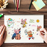 Craspire Animal, Sheep, Pig, Rabbit, Cat, Mouse Cute, Cartoon Clear Silicone Stamp Seal for Card Making Decoration and DIY Scrapbooking