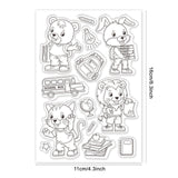 Craspire Back to School Season, Animals, School Bus, School Bag, Globe Clear Silicone Stamp Seal for Card Making Decoration and DIY Scrapbooking