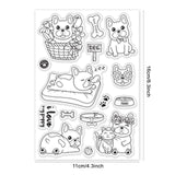 Craspire Dog, Falafel, Kitten, Friendship, Flowers, Dog Toy, Paw Print Clear Stamps Silicone Stamp Seal for Card Making Decoration and DIY Scrapbooking