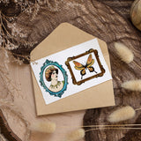 Craspire Vintage Woman Photo Frame Clear Silicone Stamp Seal for Card Making Decoration and DIY Scrapbooking