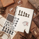 Craspire Custom PVC Plastic Clear Stamps, for DIY Scrapbooking, Photo Album Decorative, Cards Making, Chess Pattern, 160x110x3mm