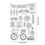 Craspire Independence Day, Celebrate, Fireworks, Badge, Banner Clear Stamps Silicone Stamp Seal for Card Making Decoration and DIY Scrapbooking