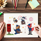 Craspire Animal, Envelope, Postman, Fox, Hamster, Rabbit, Cat Clear Silicone Stamp Seal for Card Making Decoration and DIY Scrapbooking