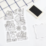 Craspire Animal, Ocean, Boat, Puppy, Cat, Rabbit, Lighthouse Clear Silicone Stamp Seal for Card Making Decoration and DIY Scrapbooking