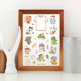 Craspire Small Animal Cool T-Shirt Clear Silicone Stamp Seal for Card Making Decoration and DIY Scrapbooking