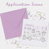 Craspire Car, Birthday, Gift, Cake, Balloon Clear Silicone Stamp Seal for Card Making Decoration and DIY Scrapbooking