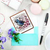 Craspire PVC Stamps, for DIY Scrapbooking, Photo Album Decorative, Cards Making, Stamp Sheets, Film Frame, Bird Pattern, 21x14.8x0.3cm