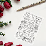 Craspire Skunk Clear Stamps Silicone Stamp Seal for Card Making Decoration and DIY Scrapbooking