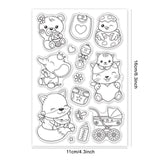 Craspire Animals, Foxes, Bears, Baby Products, Diaper Bottles, Pacifiers Clear Silicone Stamp Seal for Card Making Decoration and DIY Scrapbooking