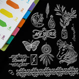 Craspire PVC Plastic Stamps, for DIY Scrapbooking, Photo Album Decorative, Cards Making, Stamp Sheets, Butterfly Pattern, 16x11x0.3cm