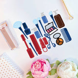 CRASPIRE Cosmetics, Lipstick, Mascara, Makeup Brush, Eyelash Curler, Air Cushion, Foundation Carbon Steel Cutting Dies Stencils, for DIY Scrapbooking/Photo Album, Decorative Embossing DIY Paper Card