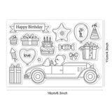 Craspire Car, Birthday, Gift, Cake, Balloon Clear Silicone Stamp Seal for Card Making Decoration and DIY Scrapbooking