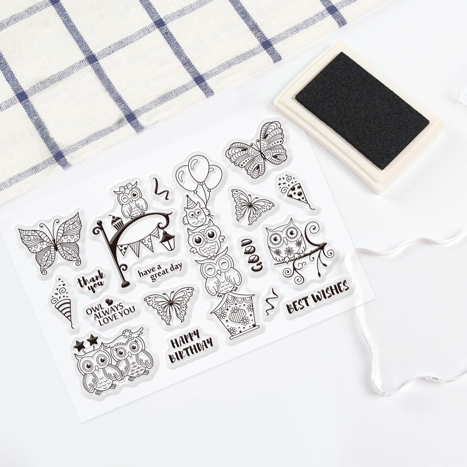 Craspire Animal Couple Clear Stamps Silicone Stamp Seal for Card Making  Decoration and DIY Scrapbooking