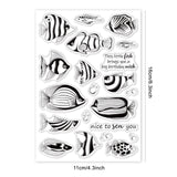 Craspire Fish Ocean Greetings Clear Silicone Stamp Seal for Card Making Decoration and DIY Scrapbooking