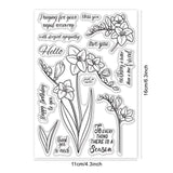 Craspire Freesia, Orchid Clear Silicone Stamp Seal for Card Making Decoration and DIY Scrapbooking