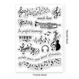 Craspire Music Clear Stamps Silicone Stamp Seal for Card Making Decoration and DIY Scrapbooking