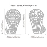 CRASPIRE Hot Air Balloon Carbon Steel Cutting Dies Stencils, for DIY Scrapbooking/Photo Album, Decorative Embossing DIY Paper Card