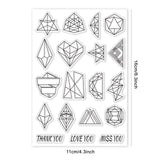 Craspire Line Geometry, Blessing Clear Silicone Stamp Seal for Card Making Decoration and DIY Scrapbooking