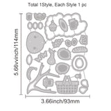 CRASPIRE Koala, Picnic, Cake, Fruit, Basket, Plate, Birdhouse, Twigs Carbon Steel Cutting Dies Stencils, for DIY Scrapbooking/Photo Album, Decorative Embossing DIY Paper Card