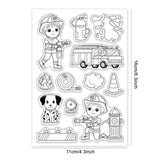 Craspire Firefighter, Fire Truck, Fighting Fire, Fire Clear Silicone Stamp Seal for Card Making Decoration and DIY Scrapbooking