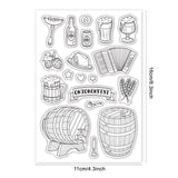 Craspire Oktoberfest Beer Liquor Wine Glass Clear Silicone Stamp Seal for Card Making Decoration and DIY Scrapbooking