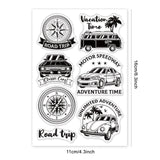 Craspire Car, Compass, Retro, Beetle, Classic Car Clear Silicone Stamp Seal for Card Making Decoration and DIY Scrapbooking