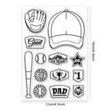 Craspire Baseball Cap, Baseball Stamp Clear Silicone Stamp Seal for Card Making Decoration and DIY Scrapbooking