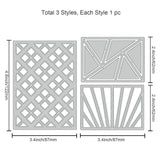 CRASPIRE Big Background, Diamonds, Checkered Frame Carbon Steel Cutting Dies Stencils, for DIY Scrapbooking/Photo Album, Decorative Embossing DIY Paper Card