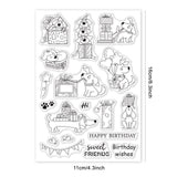 Craspire Gifts, Dogs, Animal Parties, Greetings Stamps Silicone Stamp Seal for Card Making Decoration and DIY Scrapbooking