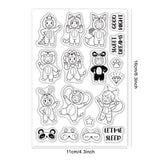 Craspire All in Onesie Animal Clothes Clear Silicone Stamp Seal for Card Making Decoration and DIY Scrapbooking