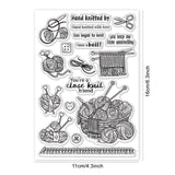 Craspire Yarn, Knitting, Scissors Clear Stamps Seal for Card Making Decoration and DIY Scrapbooking