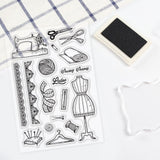 Craspire PVC Plastic Stamps, for DIY Scrapbooking, Photo Album Decorative, Cards Making, Stamp Sheets, Tools Pattern, 16x11x0.3cm