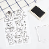 Craspire Cute Pig, Read, Sleep, Dance, Garden, Flower, Love Clear Silicone Stamp Seal for Card Making Decoration and DIY Scrapbooking