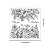 Craspire Flower Bush, Floral Background Clear Stamps Silicone Stamp Seal for Card Making Decoration and DIY Scrapbooking