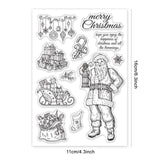 Craspire Santa Claus, Christmas Lights, Stockings, Snowflakes, Gift Bags Clear Stamps Silicone Stamp Seal for Card Making Decoration and DIY Scrapbooking