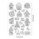 CRASPIRE Bird, House, Blessing Clear Stamps Seal for Card Making Decoration and DIY Scrapbooking