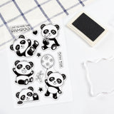 Craspire Panda, Cute, Bamboo, Balloons, Happy Birthday, Flowers, Valentine's Day Clear Silicone Stamp Seal for Card Making Decoration and DIY Scrapbooking