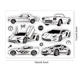 Craspire Sports Car, Car, Retro Stamp Clear Silicone Stamp Seal for Card Making Decoration and DIY Scrapbooking