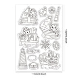 Craspire Animal, Ocean, Boat, Puppy, Cat, Rabbit, Lighthouse Clear Silicone Stamp Seal for Card Making Decoration and DIY Scrapbooking