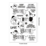 Craspire Christmas Dog, Greeting, Dachshund Dog Clear Stamps Silicone Stamp Seal for Card Making Decoration and DIY Scrapbooking