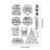 Craspire Christmas Greetings, Christmas Tree Clear Silicone Stamp Seal for Card Making Decoration and DIY Scrapbooking