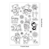 Craspire Celebrate New Year, Animals, Fireworks, Champagne Clear Stamps Seal for Card Making Decoration and DIY Scrapbooking