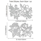 CRASPIRE Flowers Carbon Steel Cutting Dies Stencils, for DIY Scrapbooking/Photo Album, Decorative Embossing DIY Paper Card