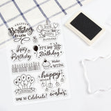 CRASPIRE Happy Birthday to You, It's Time to Celebrate, It's My Birthday, Blessings, Make a Wish Clear Silicone Stamp Seal for Card Making Decoration and DIY Scrapbooking