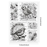 Craspire PVC Stamps, for DIY Scrapbooking, Photo Album Decorative, Cards Making, Stamp Sheets, Film Frame, Bird Pattern, 21x14.8x0.3cm